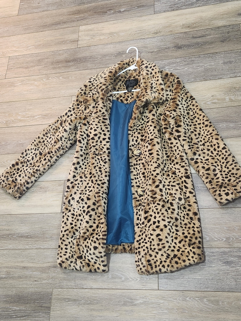 LUCKY BRAND LEOPARD ANIMAL PRINT FAUX FUR SHORT COAT Size  Medium